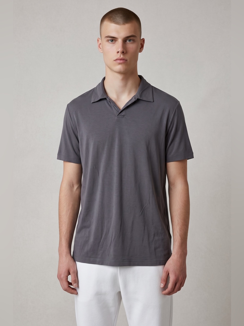 Armani Collezioni Men's Short Sleeve Modal Spandex Polo Shirt